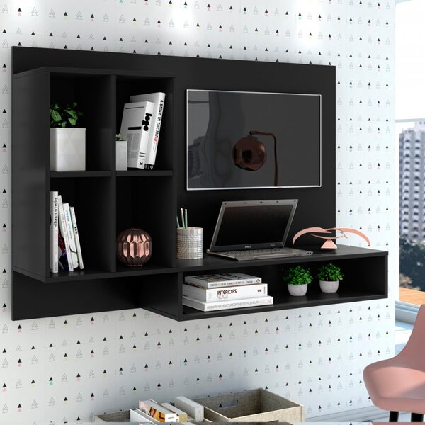 Bancada De Estudo Suspensa Com Painel Para Tv Até 37 Polegada