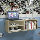 Bancada De Estudo Suspensa Natural Em Mdf