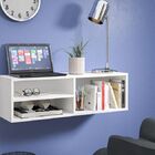 Bancada De Estudos C/ Nichos P/ Quarto Suspensa