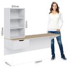 Bancada De Estudos Suspensa Branco Fosco Tauari Nobre