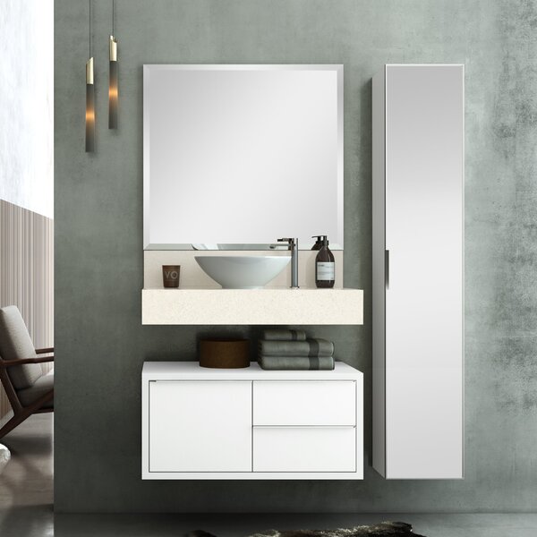 Bancada De Porcelanato Para Banheiro Com Cuba De Apoio Gabine