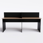 Bancada De Trabalho 4 Lugares 180x120cm Freijo Com Preto