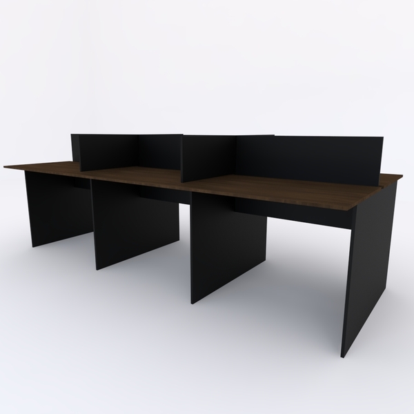 Bancada De Trabalho 6 Lugares 270x120cm Acácia Volcano Com Pr