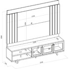 Bancada E Painel Vintage 3 Portas Para Tv De Até 75 Polegadas