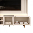 Bancada E Painel Vintage 3 Portas Para Tv De Até 75 Polegadas