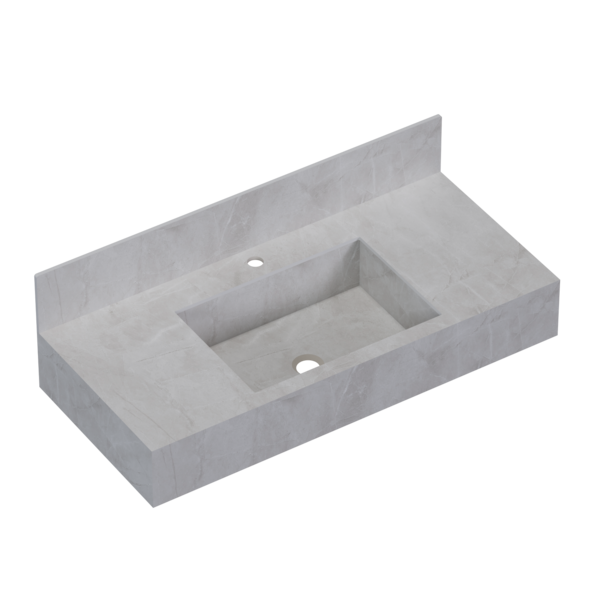 Bancada em Porcelanato Napoles 100x45cm Cinza Cozimax