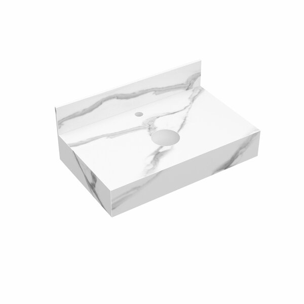 Bancada Em Porcelanato 60cm Max Para Cuba De Apoio