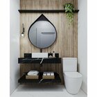 Bancada Em Porcelanato Para Banheiro 100cm  Sem Cuba Preto