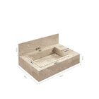 Bancada Em Porcelanato Para Banheiro 60cm Pró Com Cuba Esculp