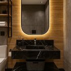 Bancada Em Porcelanato Para Banheiro 80cm Com Cuba