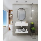 Bancada Em Porcelanato Para Banheiro 80cm Com Cuba Branco