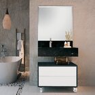 Bancada Em Porcelanato Para Banheiro 80cm Max Com Cuba Esculp