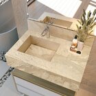 Bancada Em Porcelanato Para Banheiro 80cm Max Com Cuba Esculp