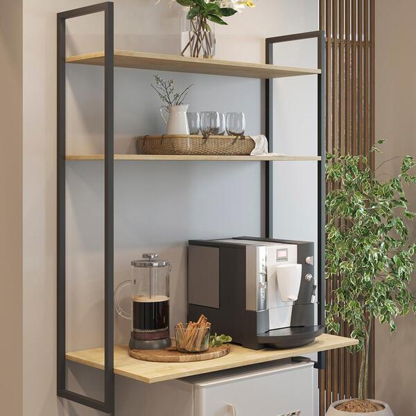 Bancada Escrivaninha Suspensa Estilo Industrial 134575 Nature