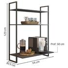 Bancada Escrivaninha Suspensa Estilo Industrial 134575 Preto