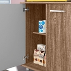 Bancada Forno Micro-ondas Malika 2 Portas Carvalho