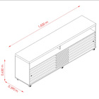 Bancada Frizz Cross Tvs Até 65” Calacata Off White 396136 Mad