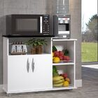 Bancada Fruteira Multiuso Tampo Preto Microondas