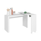 Bancada Giratória Para Cozinha Em L 120 X 81 Cm Mdp Branco -