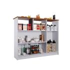 Bancada Gourmet 120cm 3 Portas Com Nichos Hera Fidelitá Branco