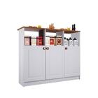 Bancada Gourmet 120cm 3 Portas Com Nichos Hera Fidelitá Branco