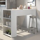 Bancada Gourmet 136 X 92 X 49 Cm Cozinha Mdp Branco 0565 Menu