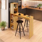 Bancada Gourmet 5 Nichos Ville 154cm X 136cm X 36cm Freijó