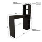 Bancada Gourmet 5 Nichos Ville  Preto