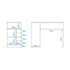 Bancada Gourmet Com 1 Porta E 7 Nichos - Branco