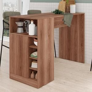 Bancada Gourmet Com 1 Porta E 7 Nichos - Castanho | Leroy Merlin