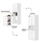 Bancada Gourmet Dobrável 2 Portas Casatema Branco