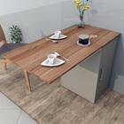 Bancada Gourmet Enjoy Com Tampo Retrátil - Castanho/fumê