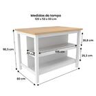 Bancada Gourmet Ilha Cozinha Ditália Com Iluminação 2 Pratele