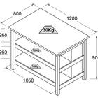 Bancada Gourmet Ilha Cozinha Ditália Com Iluminação 2 Pratele