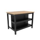 Bancada Gourmet Ilha Cozinha Ditália Com Iluminação 2 Pratele