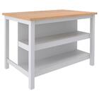 Bancada Ilha Cozinha 2 Prateleiras 120x80 Cm Cd1019 Dtall