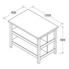 Bancada Ilha Cozinha 2 Prateleiras 120x80 Cm Cd1019 Dtall