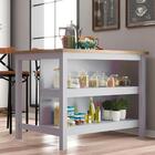 Bancada Ilha Cozinha 2 Prateleiras 120x80 Cm Cd1019 Dtall