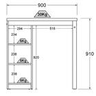Bancada Ilha Cozinha 3 Prateleiras 90x60 Cm Cd1022 Dtall