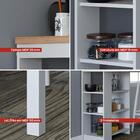 Bancada Ilha Cozinha 3 Prateleiras 90x60 Cm Cd1022 Dtall