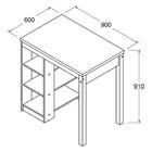 Bancada Ilha Cozinha 3 Prateleiras 90x60 Cm Cd1022 Dtall