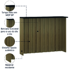 Bancada Ilha De Cozinha Ripada 1,20m Madeirado/preto Isis Luc