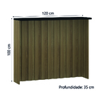 Bancada Ilha De Cozinha Ripada 1,20m Madeirado/preto Isis Luc