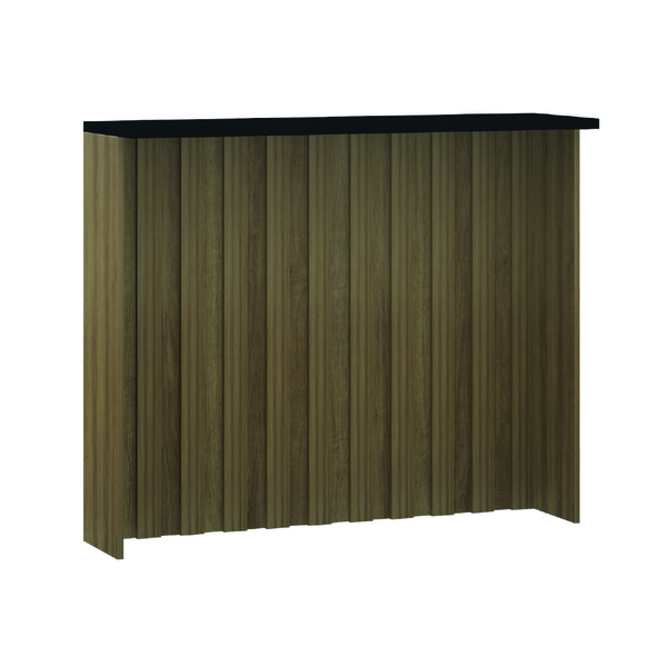 Bancada Ilha De Cozinha Ripada 1,20m Madeirado/preto Isis Luc