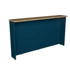 Bancada Ilha Évora Azul Orion E Carvalho 200 Cm