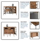 Bancada Ilha Namur 2 Pt Mel E Grafite