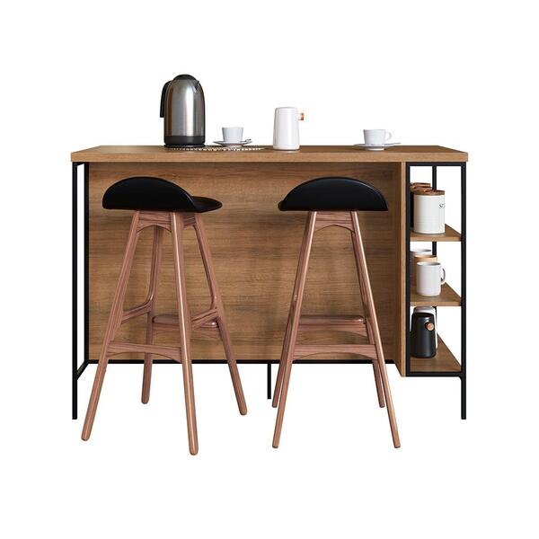 Bancada Ilha Namur 2 Pt Mel E Grafite