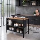 Bancada Ilha Nancy Grafite E Mel