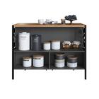 Bancada Ilha Nancy Grafite E Mel