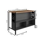 Bancada Ilha Nancy Grafite E Mel